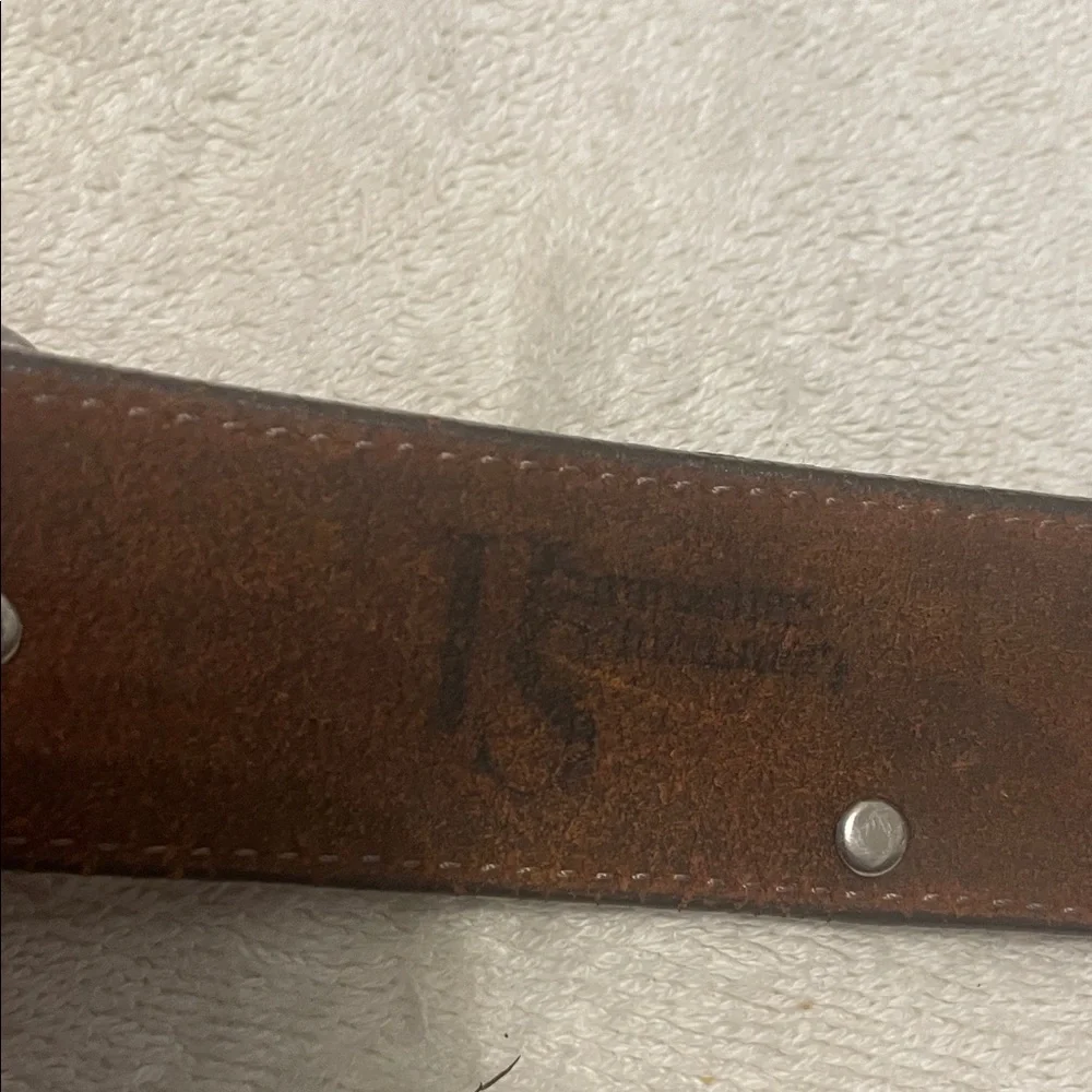 Vintage Leather Cowboy Navajo Belt